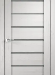 фото дверь межкомнатная 3d flex unica 1 со стеклом без притвора белый, 600х2000