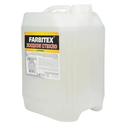 Фото №0 Жидкое стекло 14кг, FARBITEX