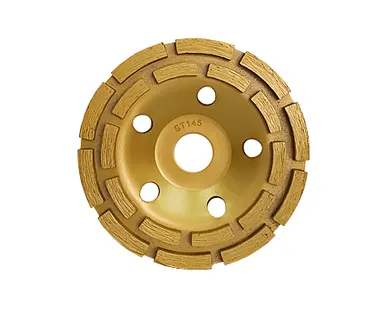 фото СТД-145 Алмазная чашка 125 сегмент в два ряда (желтая)