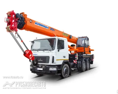 фото КС 55713-6К-4 автокран 25т. с гуськом (МАЗ-6312) ОВОИД.