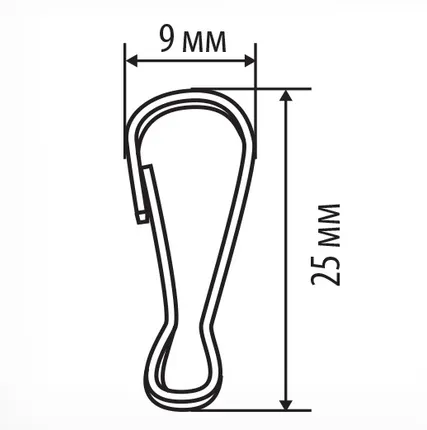 Фото №0 Карабин малый металлический GREEK CLASP, 2,2х25мм/BC-CLASP