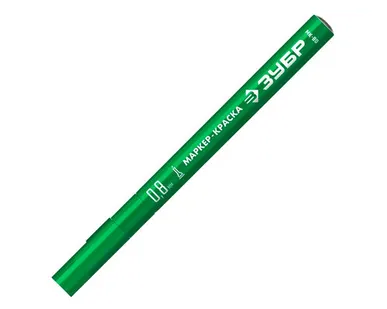 фото Маркер-краска Профессионал, ЗУБР МК-80, 0,8 мм, экстратонкий, зеленый (06324-4), 1 шт