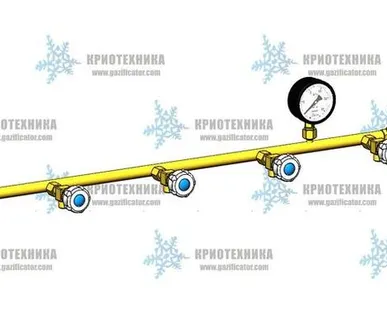 фото Рампа кислородная разрядная  РНП-01 х 5