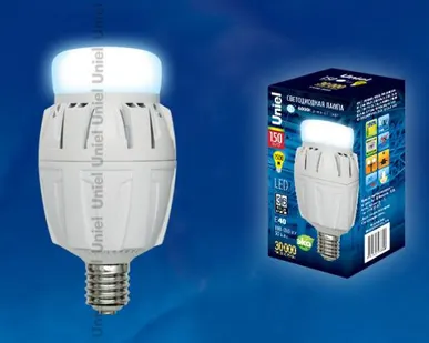 фото Лампа LED-M88--150W/DW/E40/FR ALV01WH Лампа светодиодная с матовым рассеивателем. Материал корпуса алюминий. Цвет свечения дневной. Серия Venturo. ТМ Uniel.