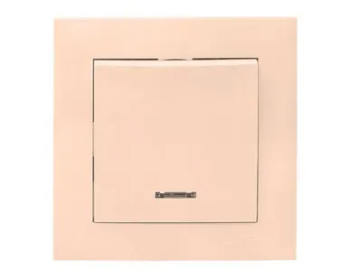 фото Выключатель 1-кл. СП Валенсия 10А IP20 с индикатором крем. PROxima EKF EWV10-121-20