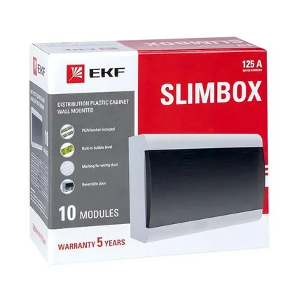 Фото №0 Щит ЩРН-П-10 "SlimBox" IP41 PROxima EKF sb-n-10