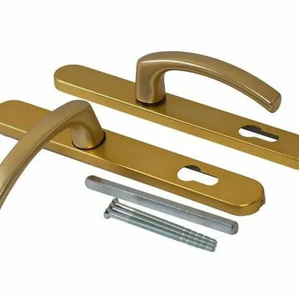 Фото №0 Гарнитур нажимной FKS подпружиненный, со сплошной накладкой (30мм), с закрытыми винтами , Золото матовое