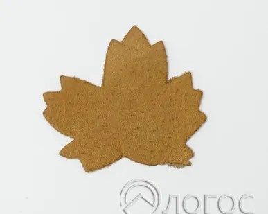 фото Заплатки декор.пришивн. кожа И 17 "лист", бежевый, бежевый