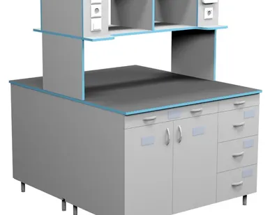 фото Островной стол со столешницей из монолитной керамики СЛО НВК 1200 МОН