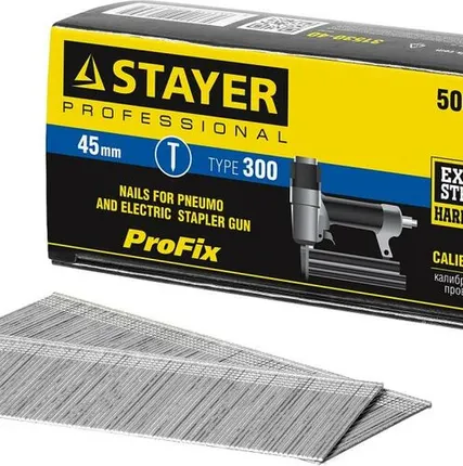 Фото №0 STAYER тип 18GA (47/300/F), 45 мм, 5000 шт, гвозди для нейлера, Professional (31530-45)