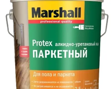 фото MARSHALL PROTEX PARKE CILA ЛАК АЛКИДНО-УРЕТАНОВЫЙ ПАРКЕТНЫЙ ГЛЯНЦЕВЫЙ Маршал
