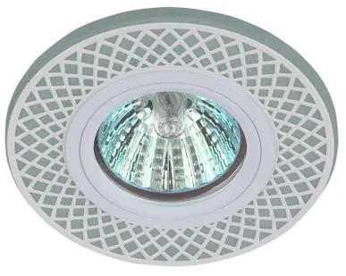 фото Светильник DK LD42 WH/WH декор cо светодиодной подсветкой MR16 бел./бел. ЭРА Б0037380