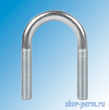 Фото №0 Хомут U-образный 30 (болт оцинкованный UBZ 3/4&quot; M6) (28 мм)