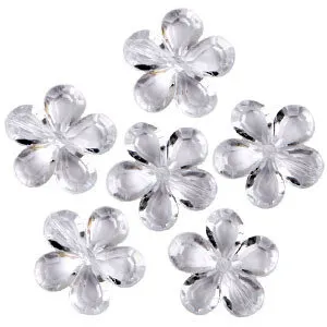 Фото №0 Декоративные бусины Цветы прозрачные 2,1см 20шт