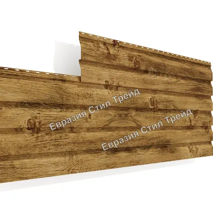 Фото №0 Металлический сайдинг Корабельная доска Printech 0.45 | Матовое дерево 3D
