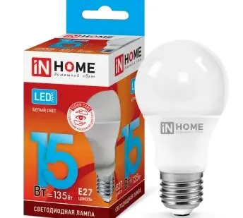 фото Лампа сд LED-A60-VC 15Вт 230В Е27 4000К 1350Лм IN HOME