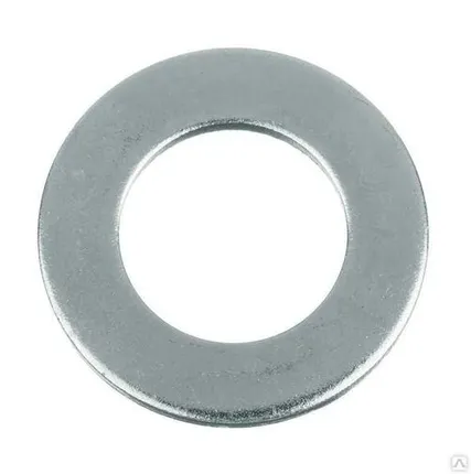 Фото №0 Шайба М10 плоская DIN125 цинк, шт (РФ)
