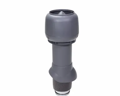 фото Вентиляционный выход Vilpe 125P/ИЗ/500, Темно-серый