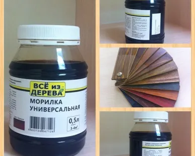 фото Морилка универсальная «ВСЁ ИЗ ДЕРЕВА» венге 0,5 л