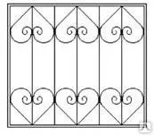 фото Сварные решетки на окна из прутка 10 мм. Медиум 1.