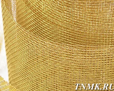 фото Сетка латунная ГОСТ 6613-86 полутомпаковая ячейка 0,63мм d=0,30мм