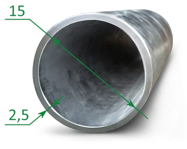фото Труба оцинкованная ВГП Ду 15x2.5