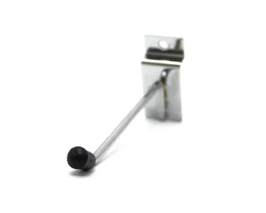 фото Крючок металлический на экономпанель 100мм, d.5мм, хром, c наконечником