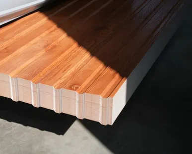 фото Профлист С-10 под дерево / золотой орех / 0.45 мм. - Золотой орех - Глянцевая - с ЛКП - Первый - С-8 - Индивидуальные - Розница