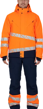 Фото №0 Куртка мужская утепленная ACTIVE, флуоресцентный оранжевый-синий