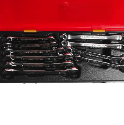 Фото №1 Набор ключей разрезных с зеркальной полировкой 10 предметов в кейсе JTC