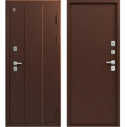 Фото №0 Дверь входная С-103 (Центурион) металл/металл, Антик медь 2050х860мм, ПРАВАЯ