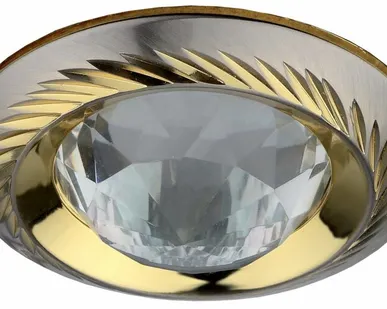 фото Светильник встр.для Г.Л.50Вт МР16 грав.сатин серебро/золото KL5AT SS/G