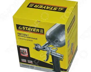 фото Пистолет STAYER PROFESSIONAL краскораспылительный с верхним бачком 600мм