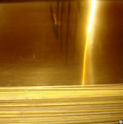 Фото №0 Лист латунный 40мм Л63 ЛС59-1 Л59 ЛО62-1 ГОСТ 931-90 2208-2007