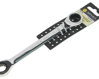 фото Ключ накидной 14х15мм трещоточный ЭВРИКА 71415