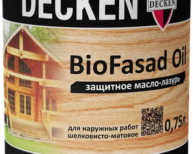фото Защитное масло-лазурь Decken BioFasad Oil клён 0,75 л