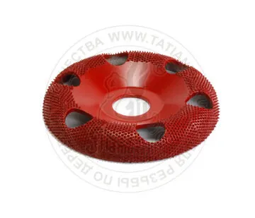 фото DW470H-7/8 - Рашпильный диск Ø100мм, скругленный край, для углошлифовальных машин (medium), с отвер