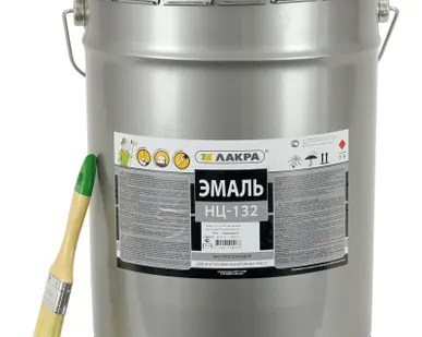 фото Эмаль НЦ-132 Коричневый 17 кг Лакра