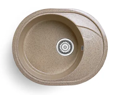 фото Мойка ГЛЯНЦЕВАЯ КВАРЦ 570LL -5 ПЕСОЧНЫЙ