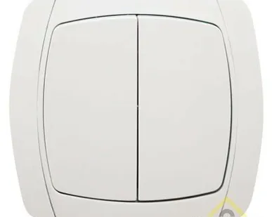 фото Выключатель 2-кл СП Севиль 10А бел Universal C0023