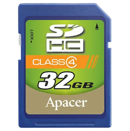 Фото №0 Карта памяти SDHC 32Gb Apacer AP32GSDHC4-R Class 4
