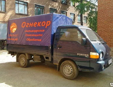 фото Тент на газель (4м) с рекламой на боковых сторонах