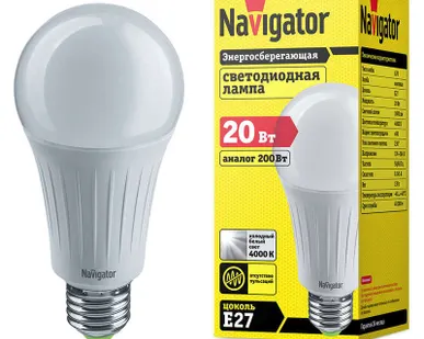 фото Лампа светодиодная 61 282 NLL-A70-20-230-4K-E27 Navigator 61282