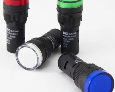 фото Лампа AD16DS LED матрица d16мм зеленый 230В AC IEK