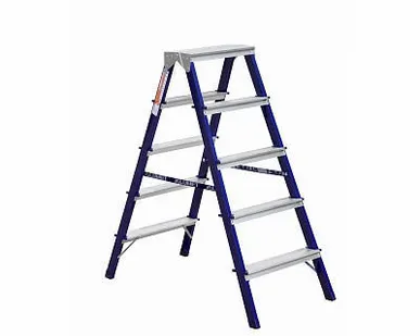 фото Стремянка алюминиевая Алюмет 2-х сторонняя 5 ступеней 107см