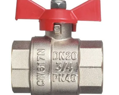 фото Кран шаровой 3/4 дюйма, рукоятка бабочка, резьба внутренняя Valtec VT.217.N.05