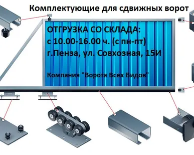 фото Компания Ворота Всех Видов предлагает жителям Пензенской области-Купить балки с комплектацией-7500 руб.комп. Товар есть на складе!