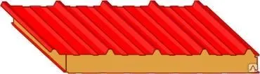 фото Сэндвич-панель кровельная с минераловатным (базальтовым) утеплителем 200 мм