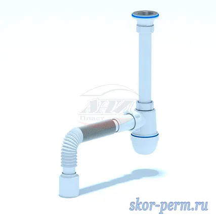 Фото №1 АНИ С1010 Сифон бутылочный 1-1/4*40 с гофр 40/50