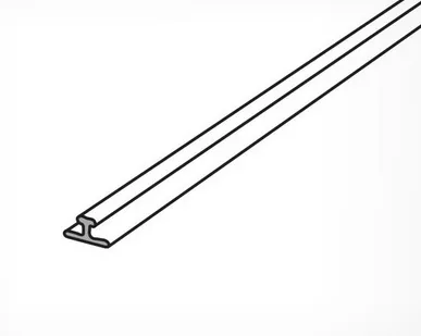 фото Т-профиль пластиковый для крепления разделителей на полке T-RAIL10, длина 1250 мм